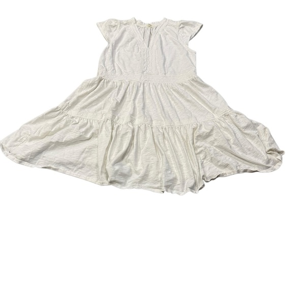 EUC Dylan Women's Mini Dress White flutter sleevee cotton beauty Small - Picture 1 of 6